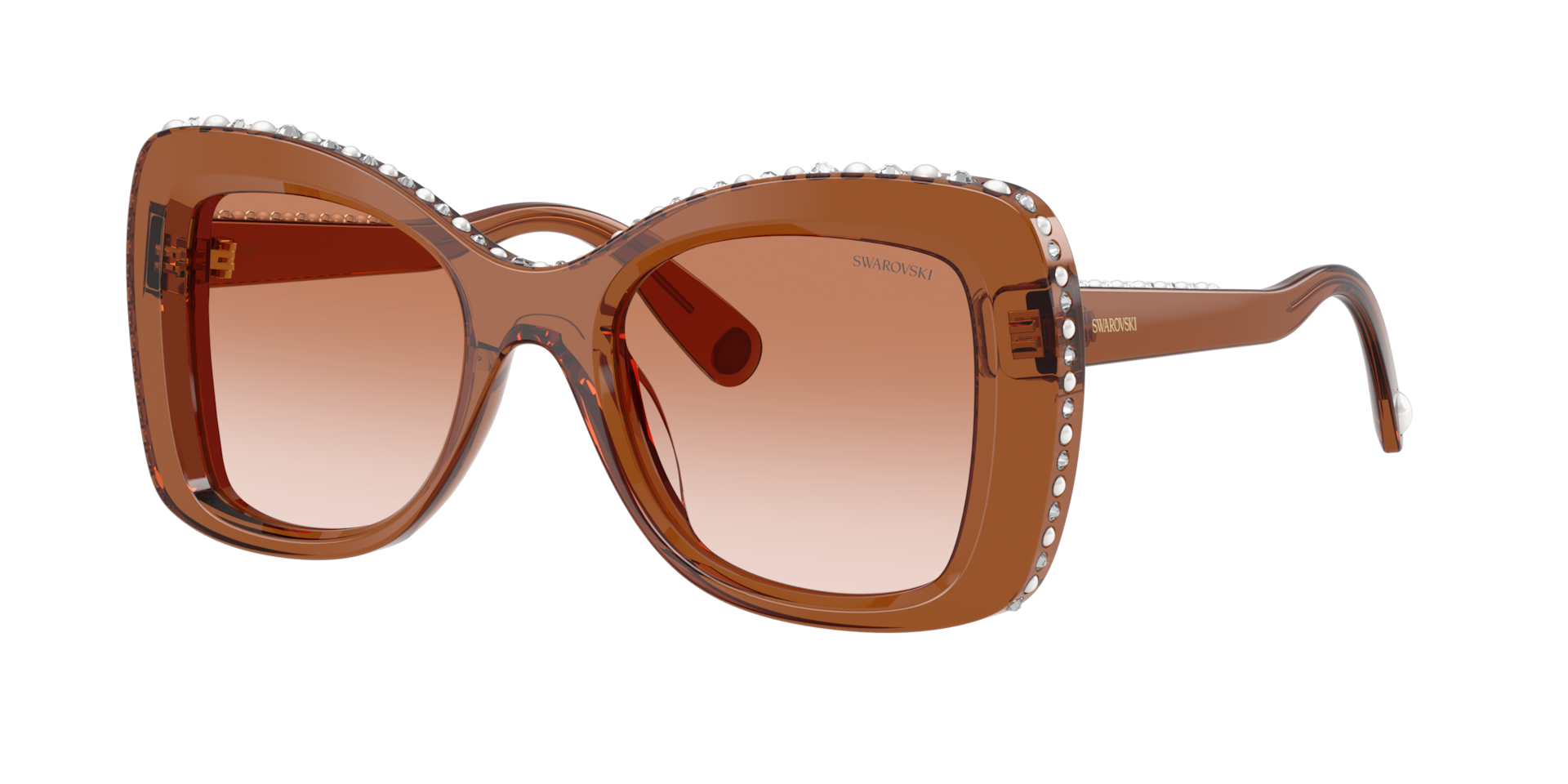 Swarovski Woman Sunglass SK6062U -  Frame color: Transparent Brown, Lens color: Gradient Brown