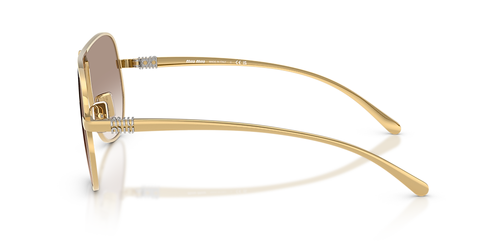 Miu Miu MU A56S L (66 - 02) with Brown lenses and Gold frame