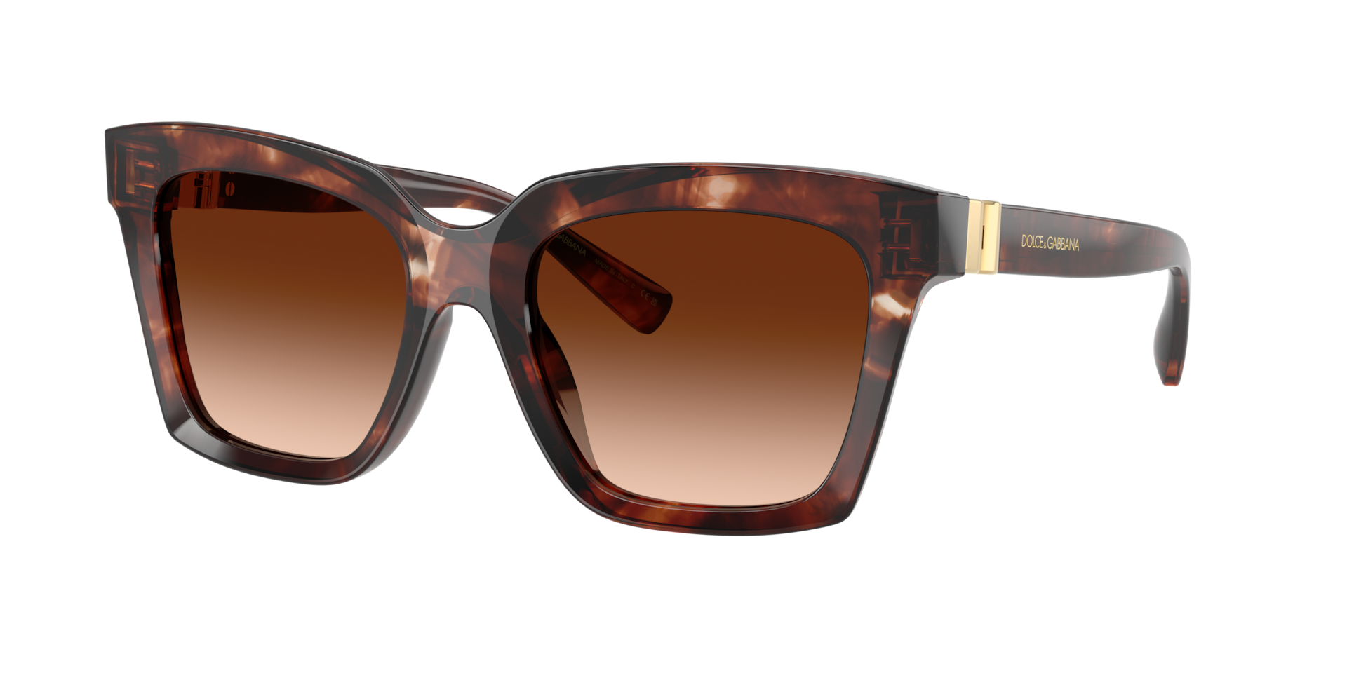 Dolce&Gabbana Frau Sunglass DG4498 - Rahmenfarbe: Dunkelrot/Havana, Linsenfarbe: Braun Verlaufstönung