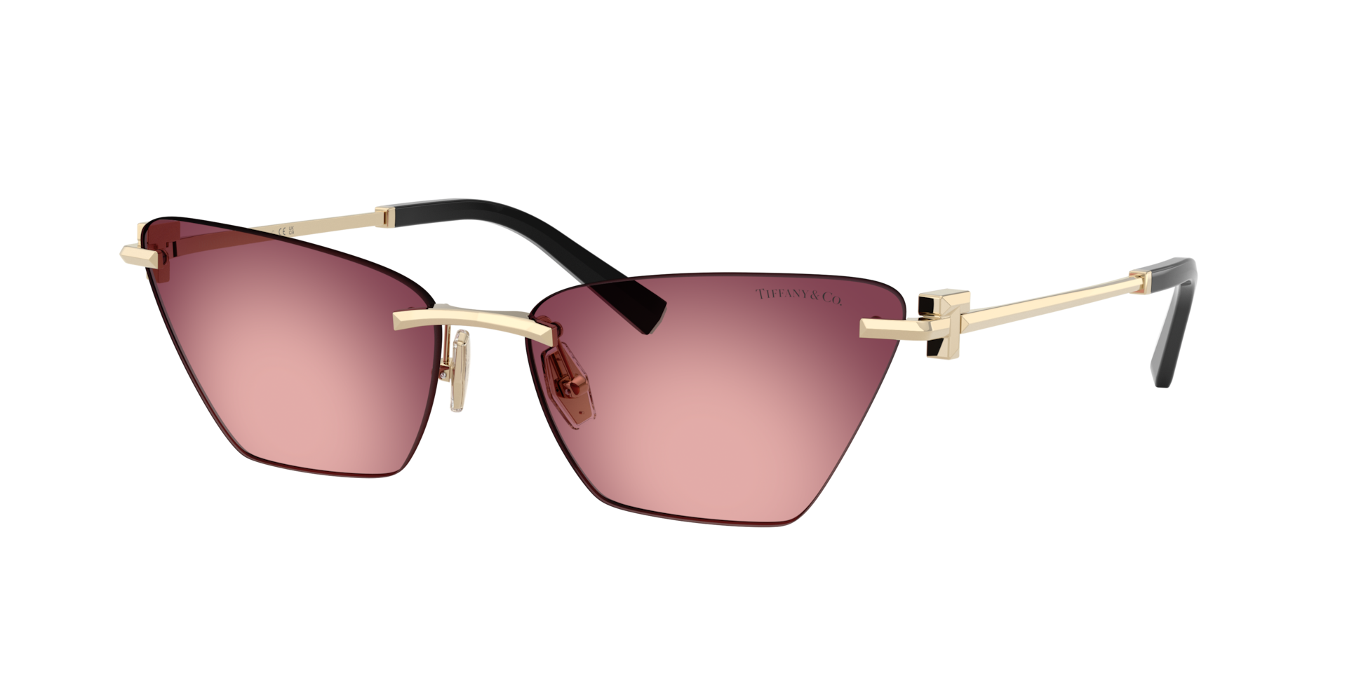 Tiffany & Co. Mujer Rosa,Violeta Sunglass Tf3120 - Color Del Marco: Oro Pálido, Color De La Lente: Rosa/Violeta