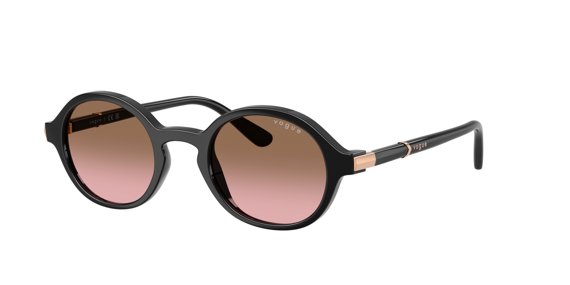 Vogue Eyewear Woman Sunglass VO5692S - Frame color: Black, Lens color: Pink Gradient Brown
