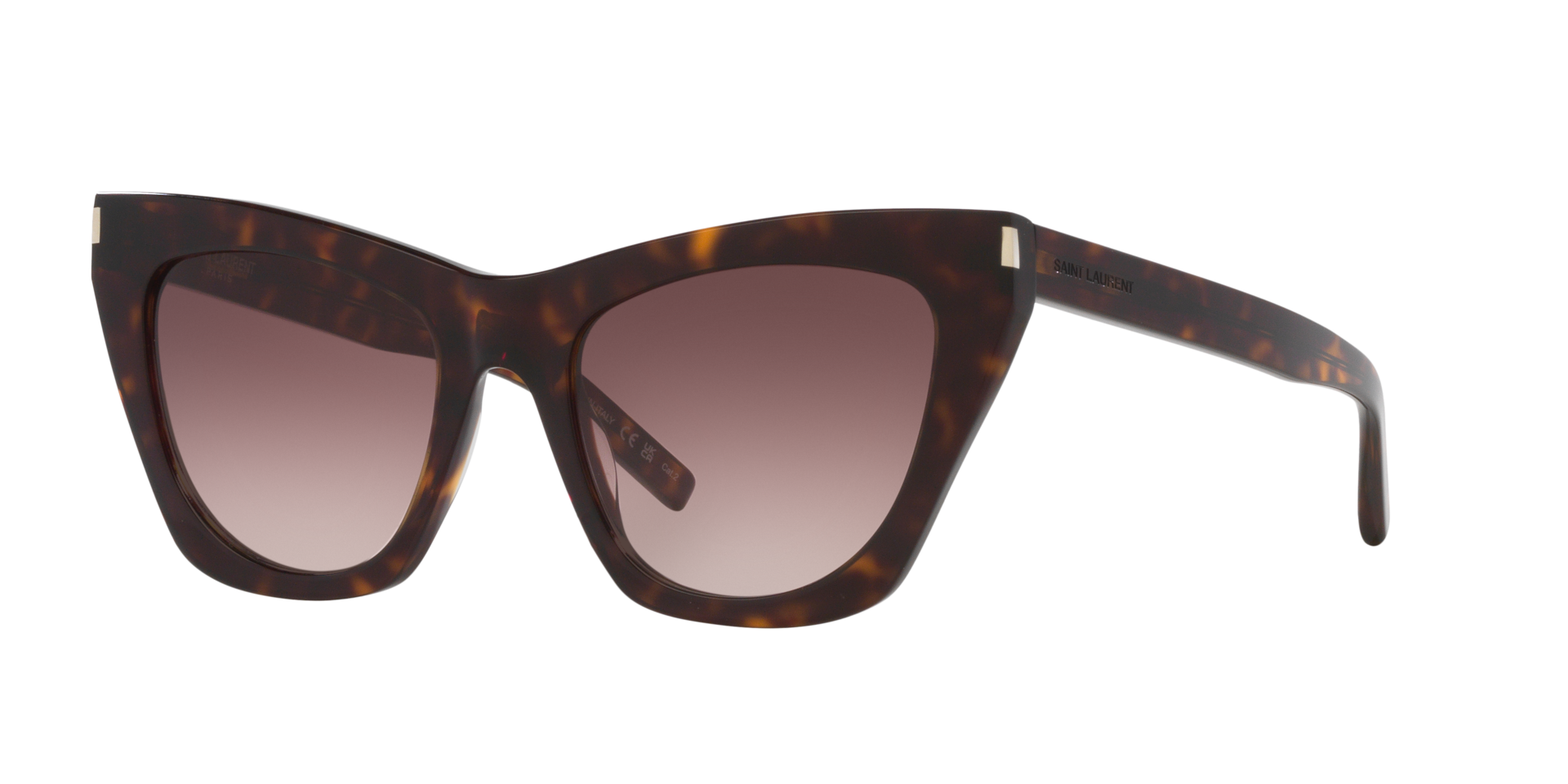 Saint Laurent Femme Sunglass SL 214 Kate - Couleur du Monture caille Couleur de Lentille Pourpre 252 €