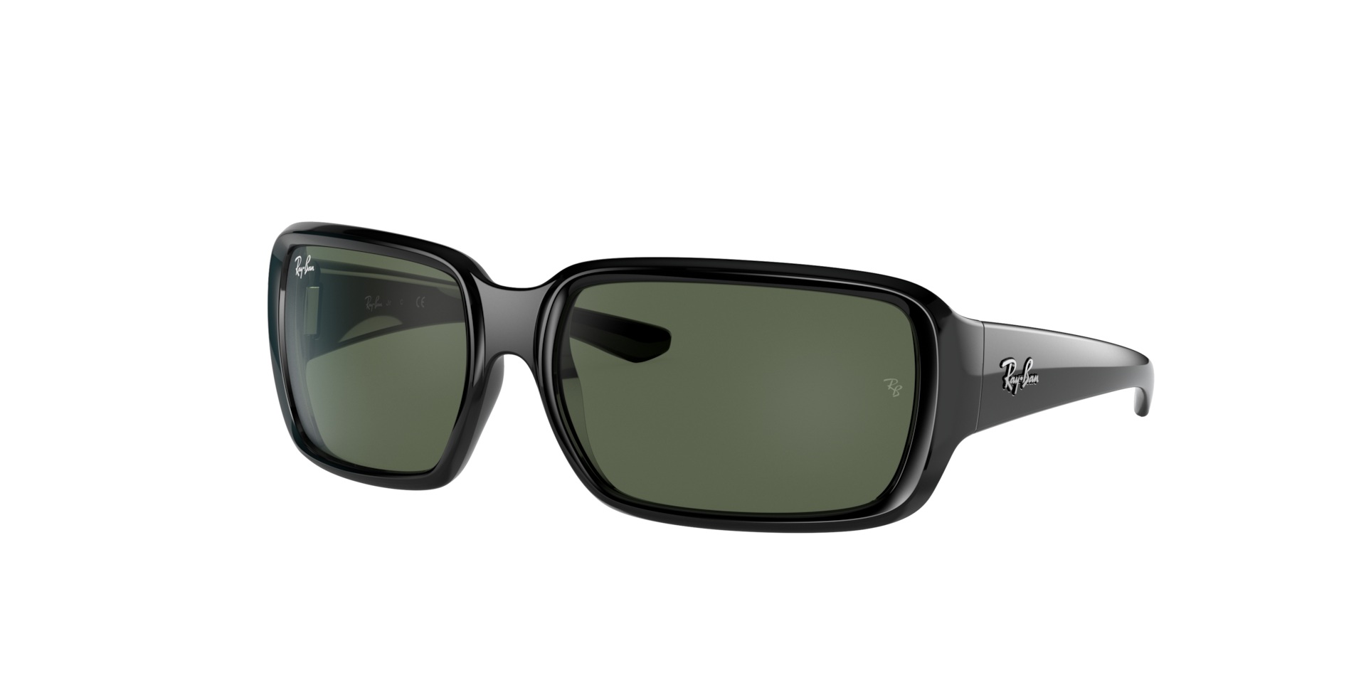 Ray-Ban Unisex Sunglass RB9072S Kids -  Frame color: Black, Lens color: Dark Green