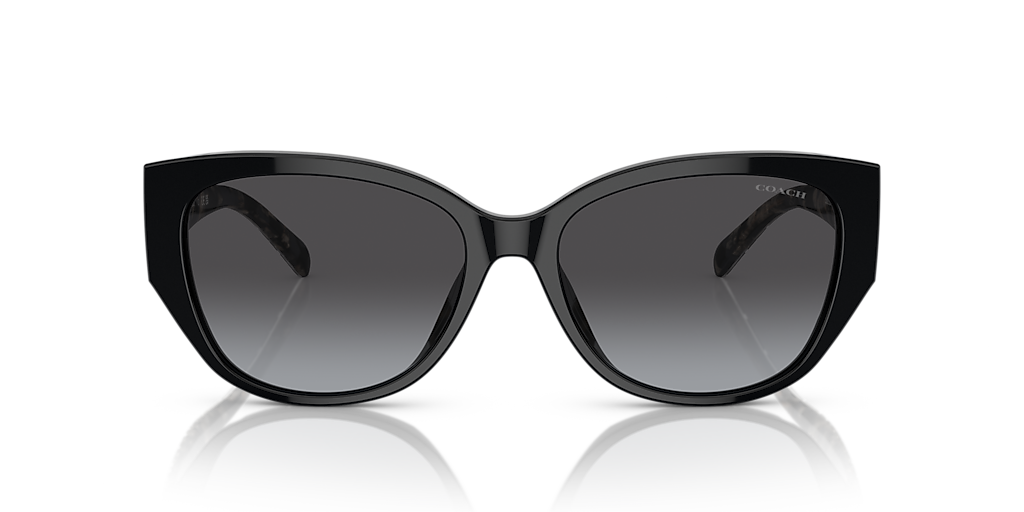 New Coach Women Black Sunglasses 57-17-150 COACH S3002 BLACK 57-17-125 BLACK OVERSIZED WOMENS  main image 4