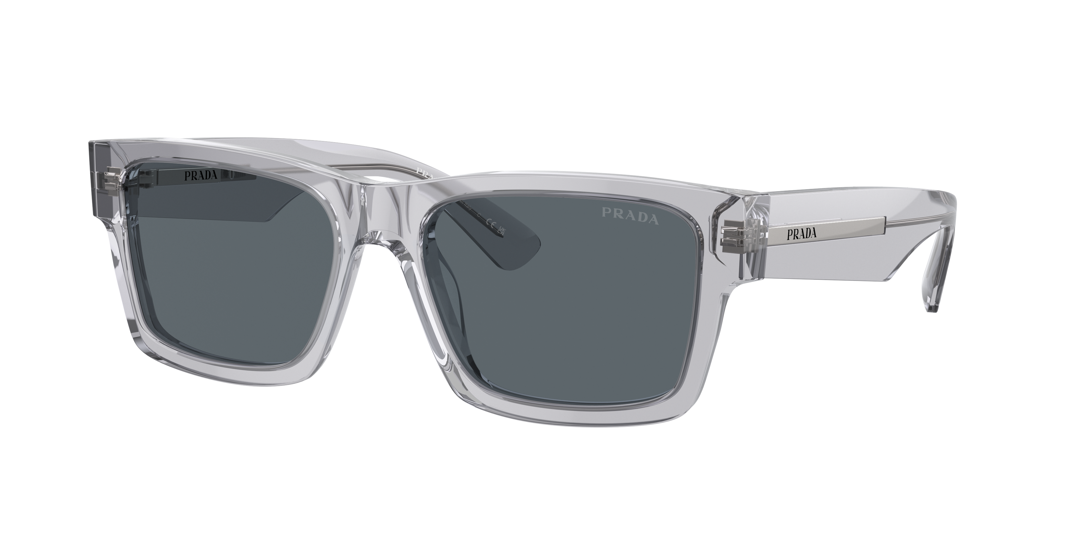 Prada PR 25ZS M (53 - 18) with Blue lenses and Grey frame