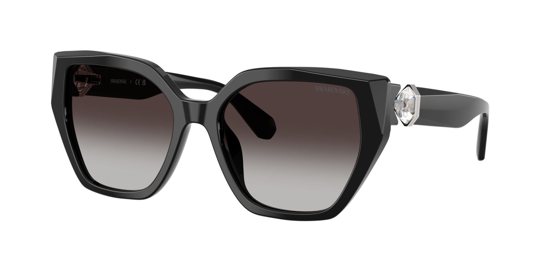 Swarovski Woman Sunglass SK6044U -  Frame color: Black, Lens color: Gradient Grey