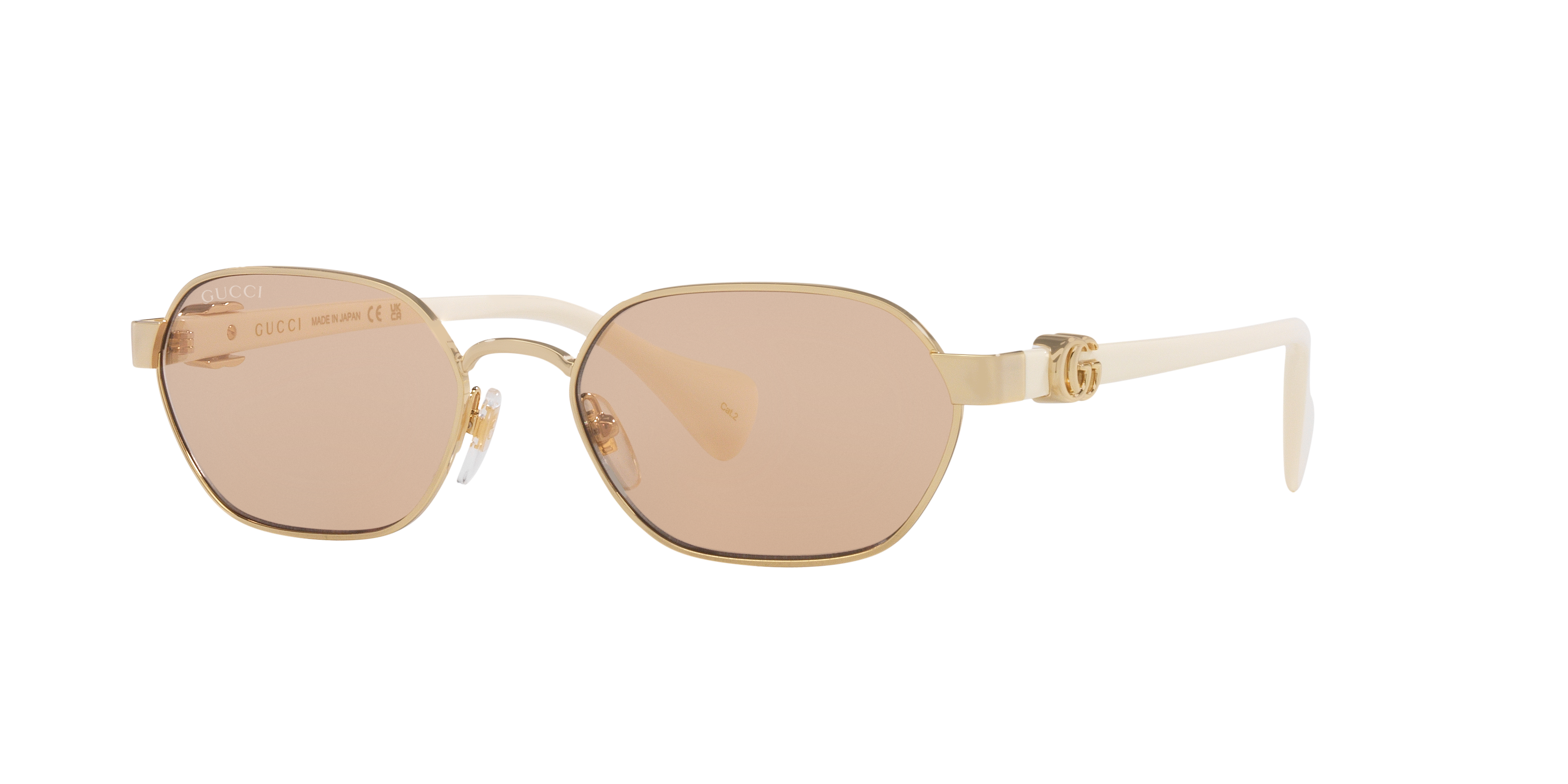 Gucci GG1593S L (56 - 18) with Pink lenses and Gold frame