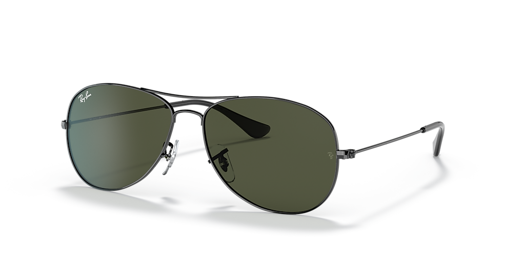 Ray-Ban Cockpit M (56 - 14) with Green lenses and Grey frame  display picture 3