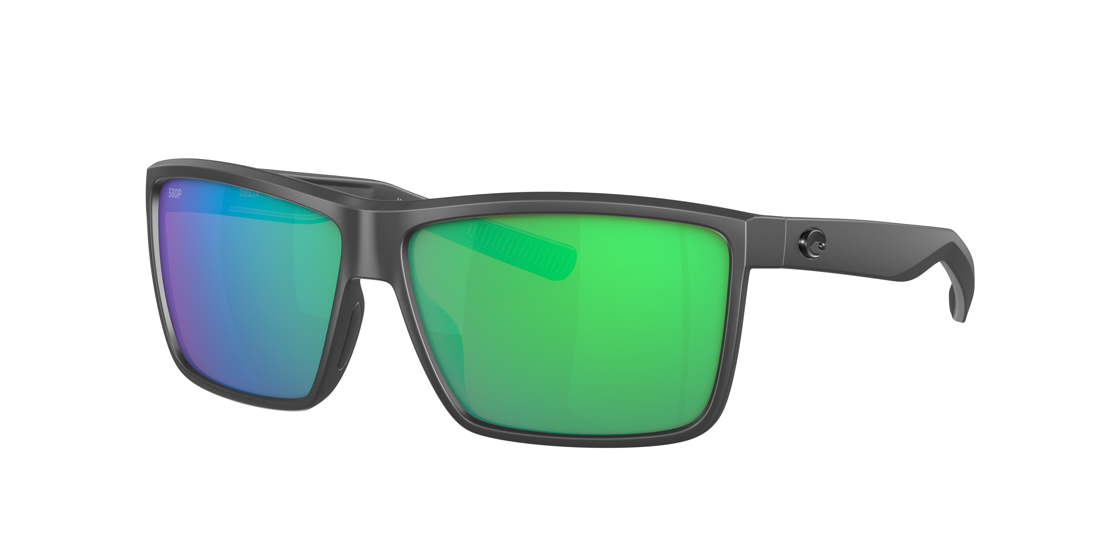 Costa Man Sunglass Rinconcito -  Frame color: Matte Gray, Lens color: Green Mirror