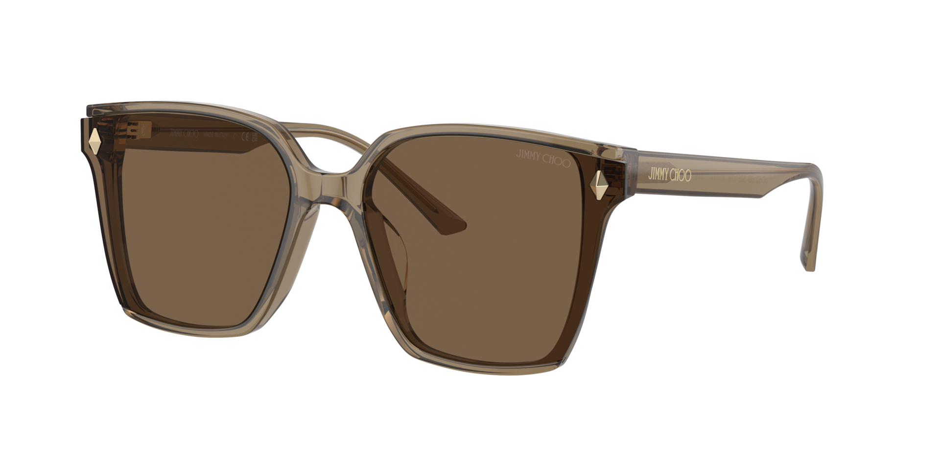 Jimmy Choo Woman Sunglass JC5016D -  Frame color: Transparent Brown, Lens color: Dark Brown