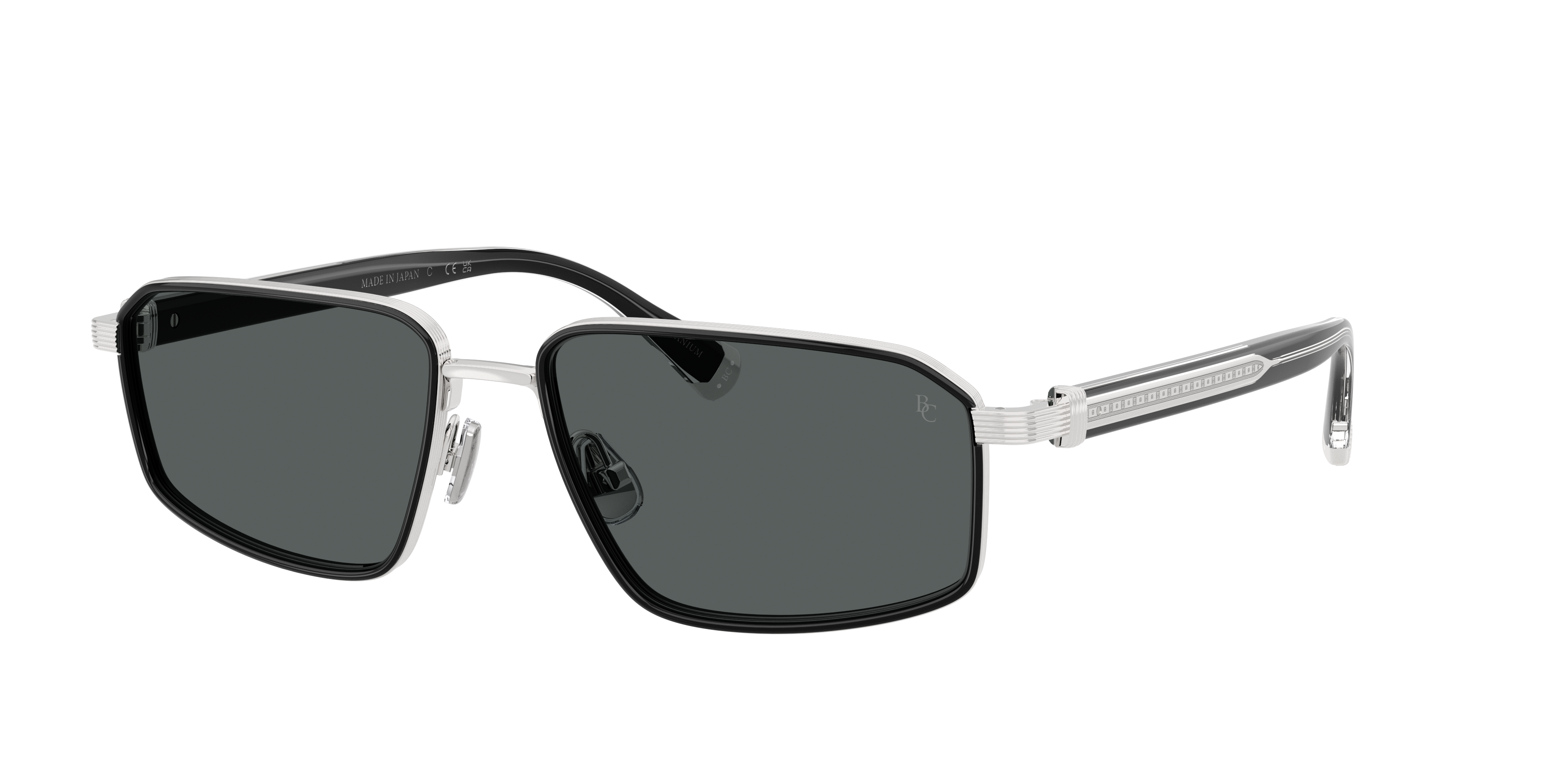 Brunello Cucinelli Man Sunglass JARAMA -  Frame color: White Gold 18K, Lens color: Eclisse