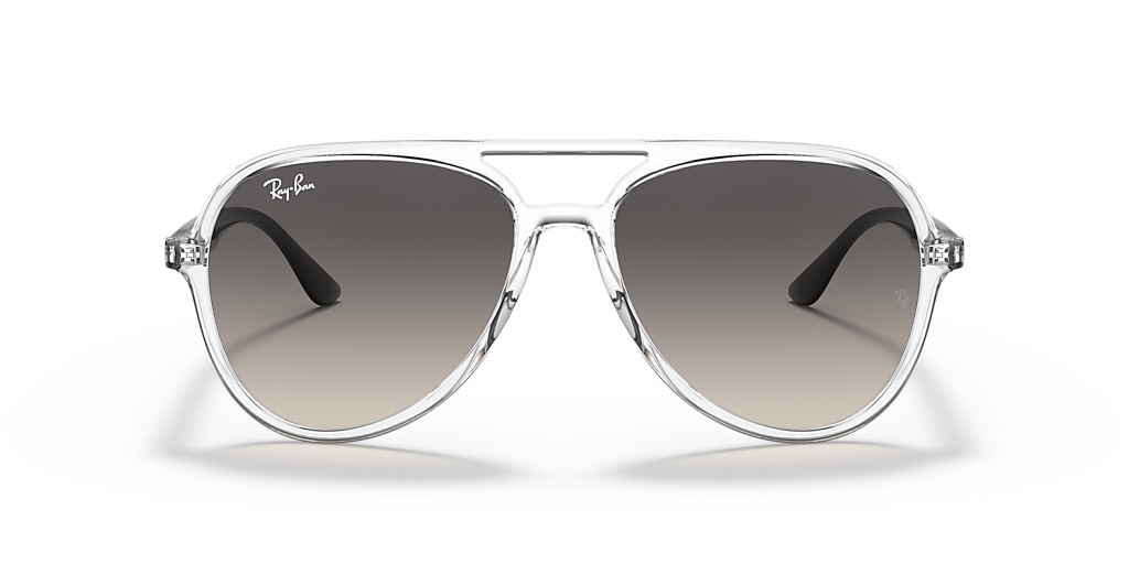 Ray-Ban RB4376 L (57 - 16) with Grey lenses and Transparent frame