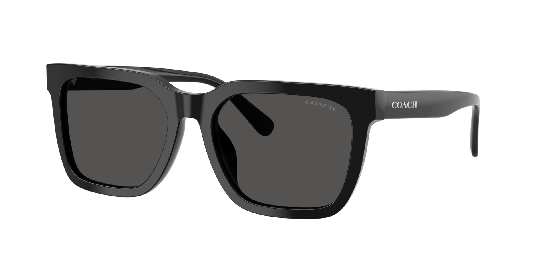 Coach Man Sunglass CFU12 - Frame color: Black, Lens color: Grey Solid