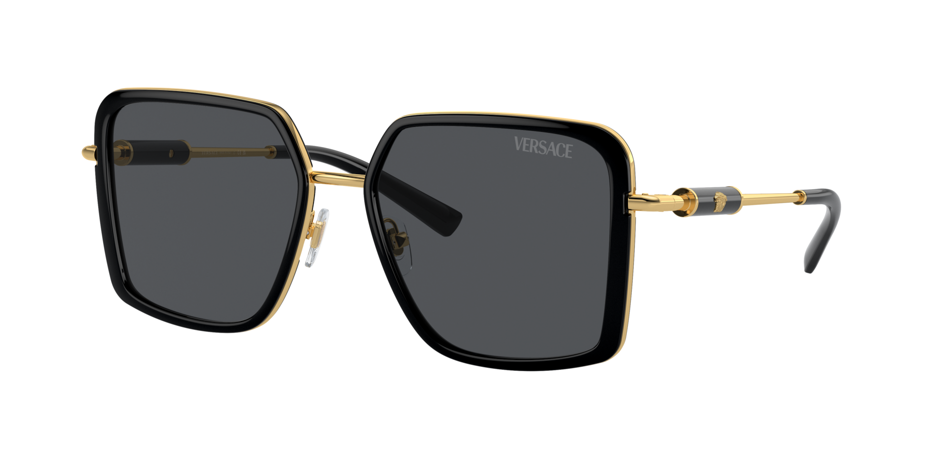 Versace VE2261 XXL (56 - 18) with Grey lenses and Black frame