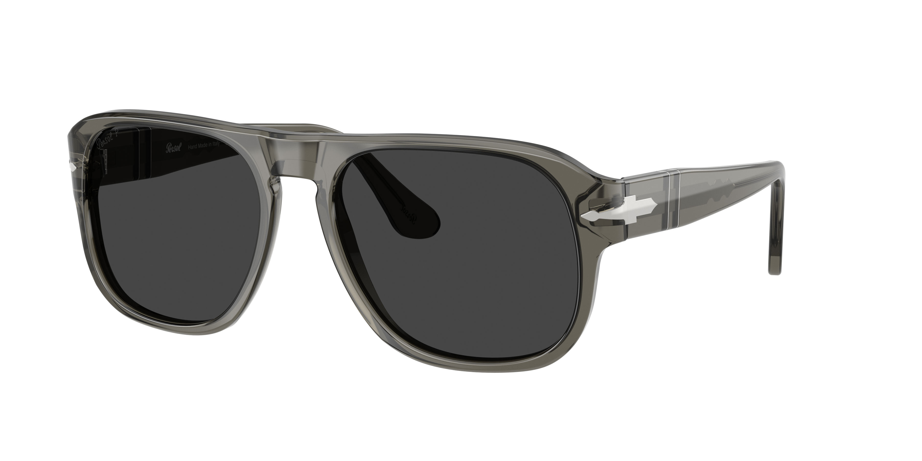 Persol Unisex Sunglass PO3310S - Jean -  Frame color: Smoke, Lens color: Polarized Black