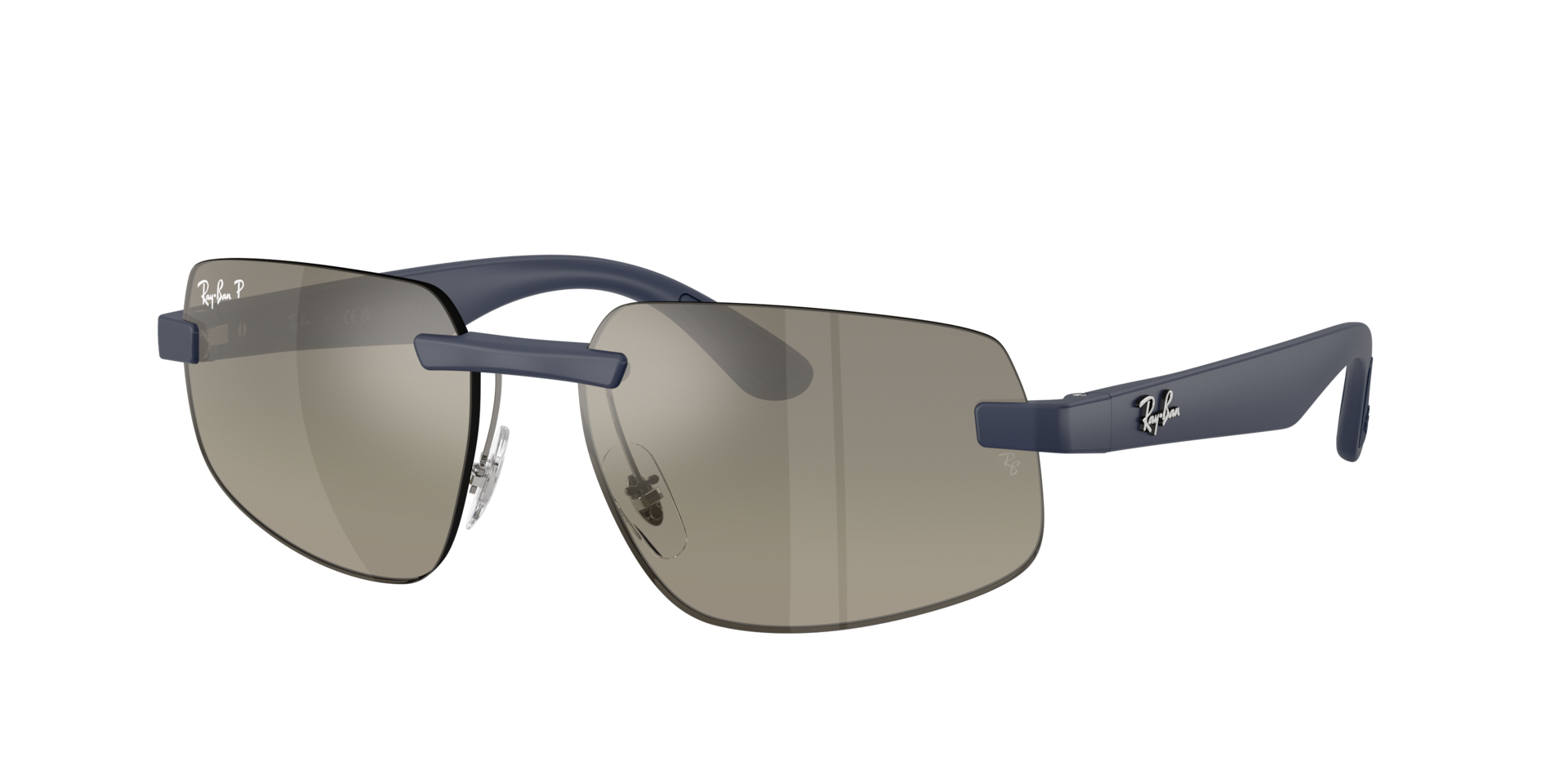 Ray-Ban Unisex Sunglass RB4475 Polarized+ Lenses - Couleur du Monture: Sable Bleu foncé, Couleur de Lentille: Polarisé+ Gris dégradé