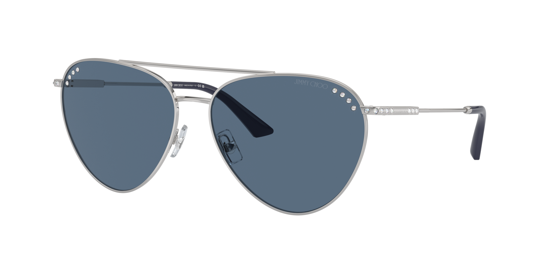 Jimmy Choo Woman Sunglass JC4002B - Frame color: Silver, Lens color: Dark Blue
