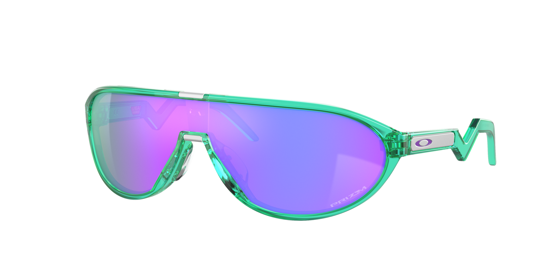 Oakley Mannelijk Sunglass CMDN -  Framekleur: Doorschijnend hemelsblauw, Lenskleur: Prizm Violet