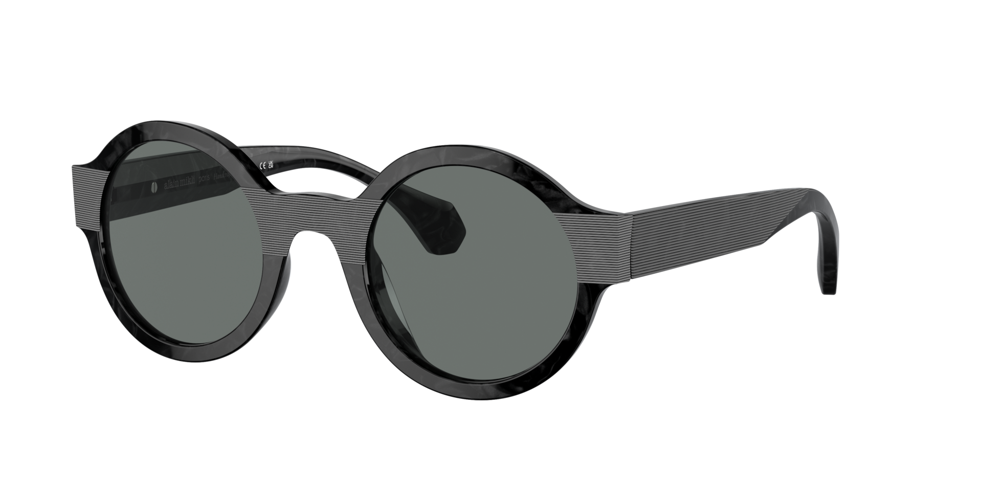 Alain Mikli Unisex Sunglass A05505 -  Frame color: Noir Nacree, Lens color: Polar Blue