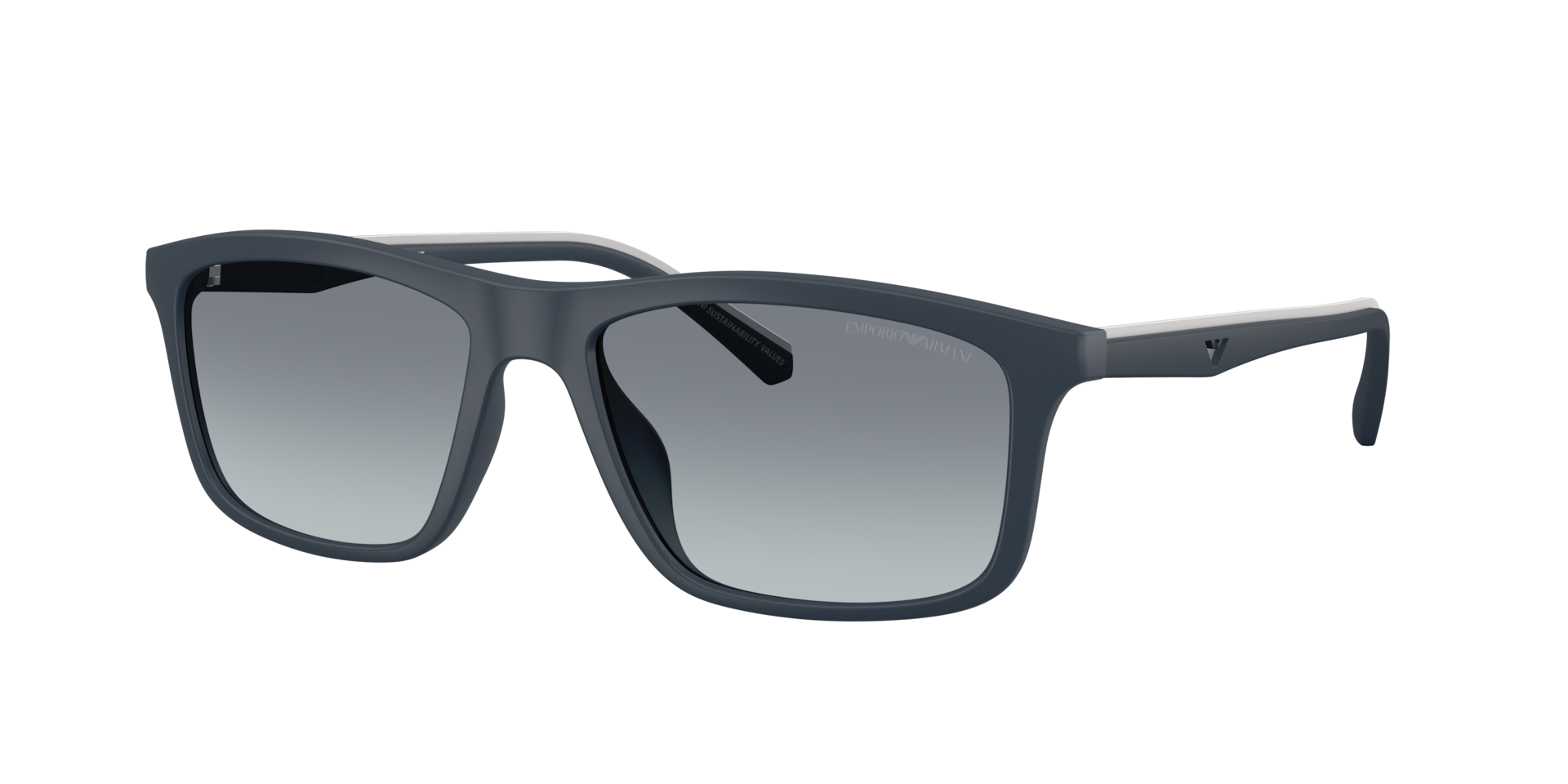 Emporio Armani Hombre Azul Degradado Sunglass Ea4257u - Color Del Marco: Azul Mate, Color De La Lente: