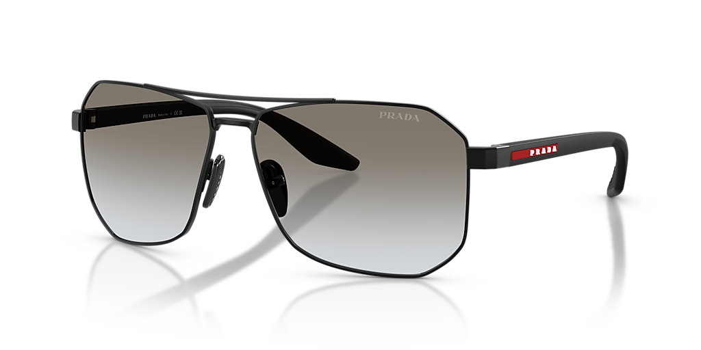 Prada Linea Rossa PS A53S XXL (62 - 14) with Grey lenses and Black