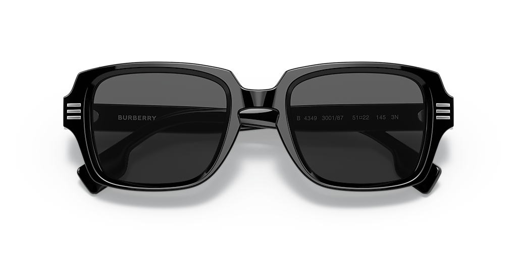 BURBERRY サングラス B 4349-F ブラック Burberry Eldon L (51 - 22) with Grey lenses and Black frame