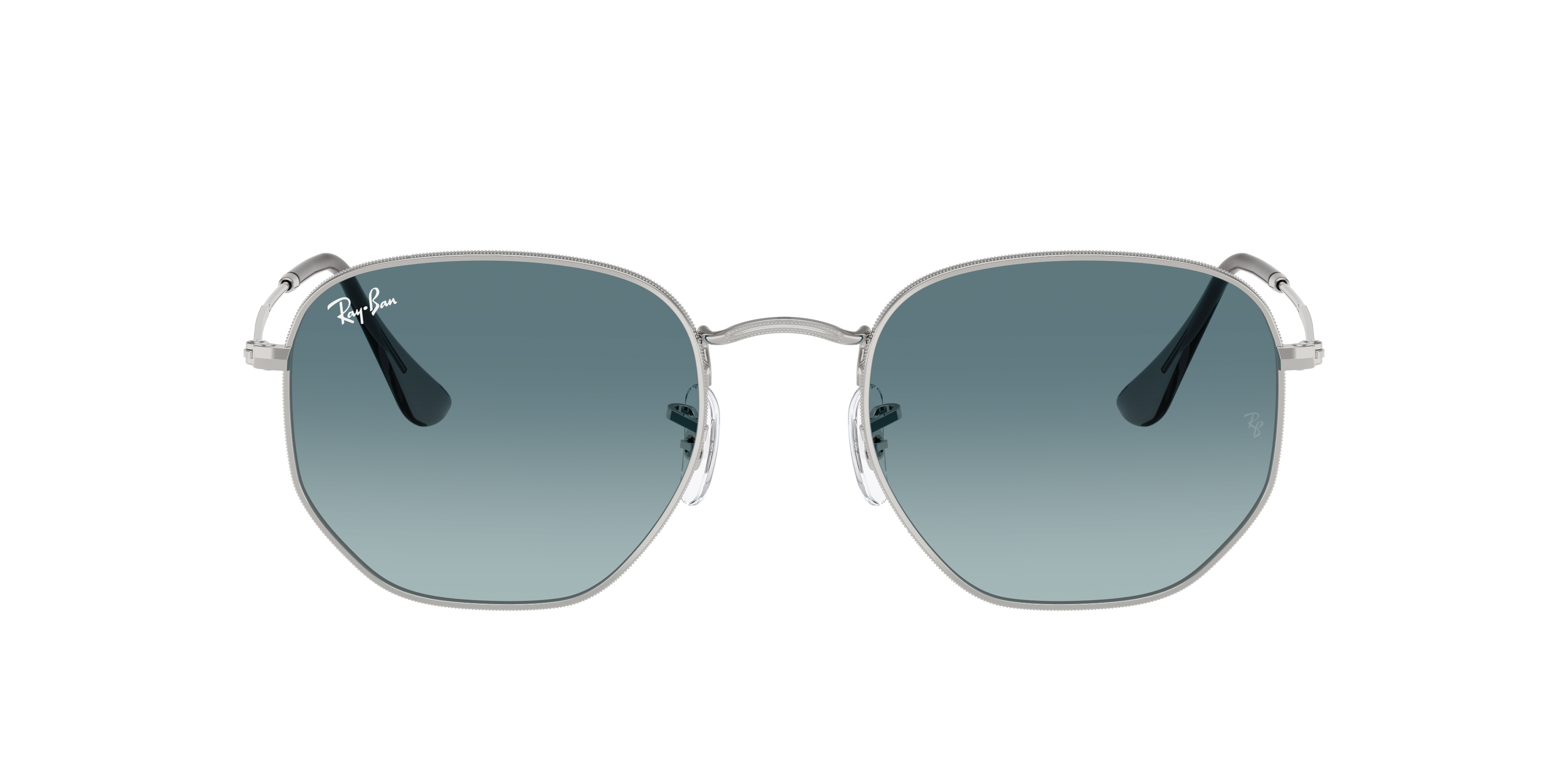 Ray-Ban Hexagonal Flat Lenses M (51 - 21) with Blue lenses and