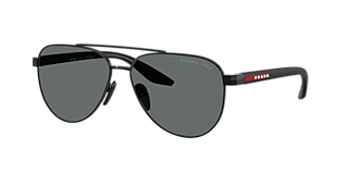 Prada Linea Rossa PS 54ZS XXL (60 - 17) with Grey lenses and Black