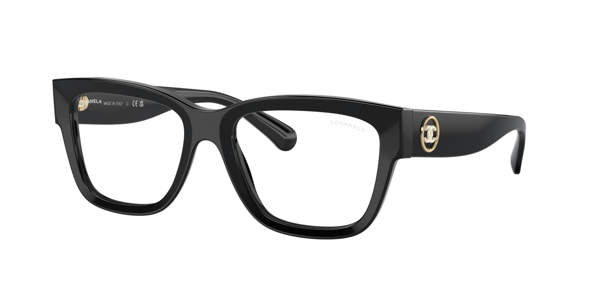 Chanel Femme Sunglass CH3455S - Couleur du Monture Noir Couleur de Lentille Incolore 420 €