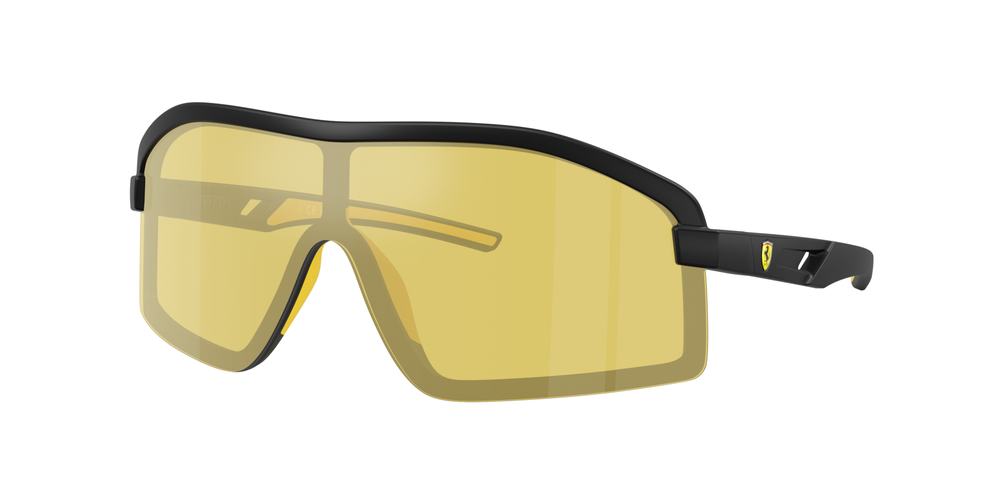 Scuderia Ferrari Man Sunglass FZ6010U -  Frame color: Matte Black, Lens color: Mirror Yellow