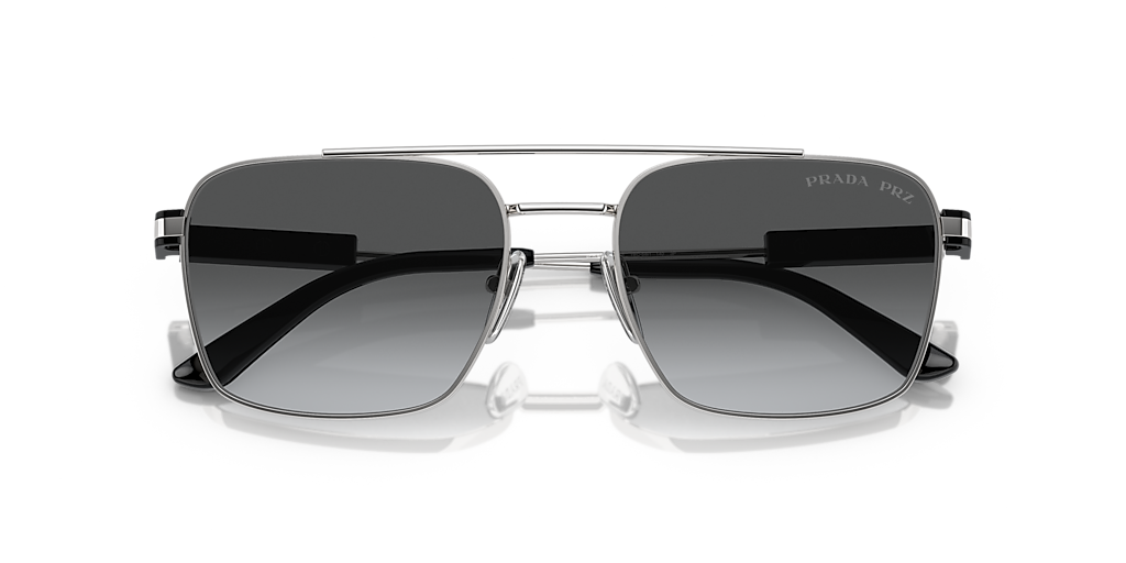Prada PR 67ZS L (56 - 18) with Grey lenses and Silver frame