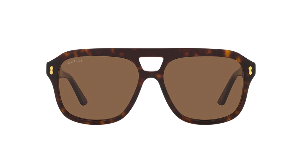 Gucci GG1263S M (57 - 16) with Brown lenses and Tortoise frame