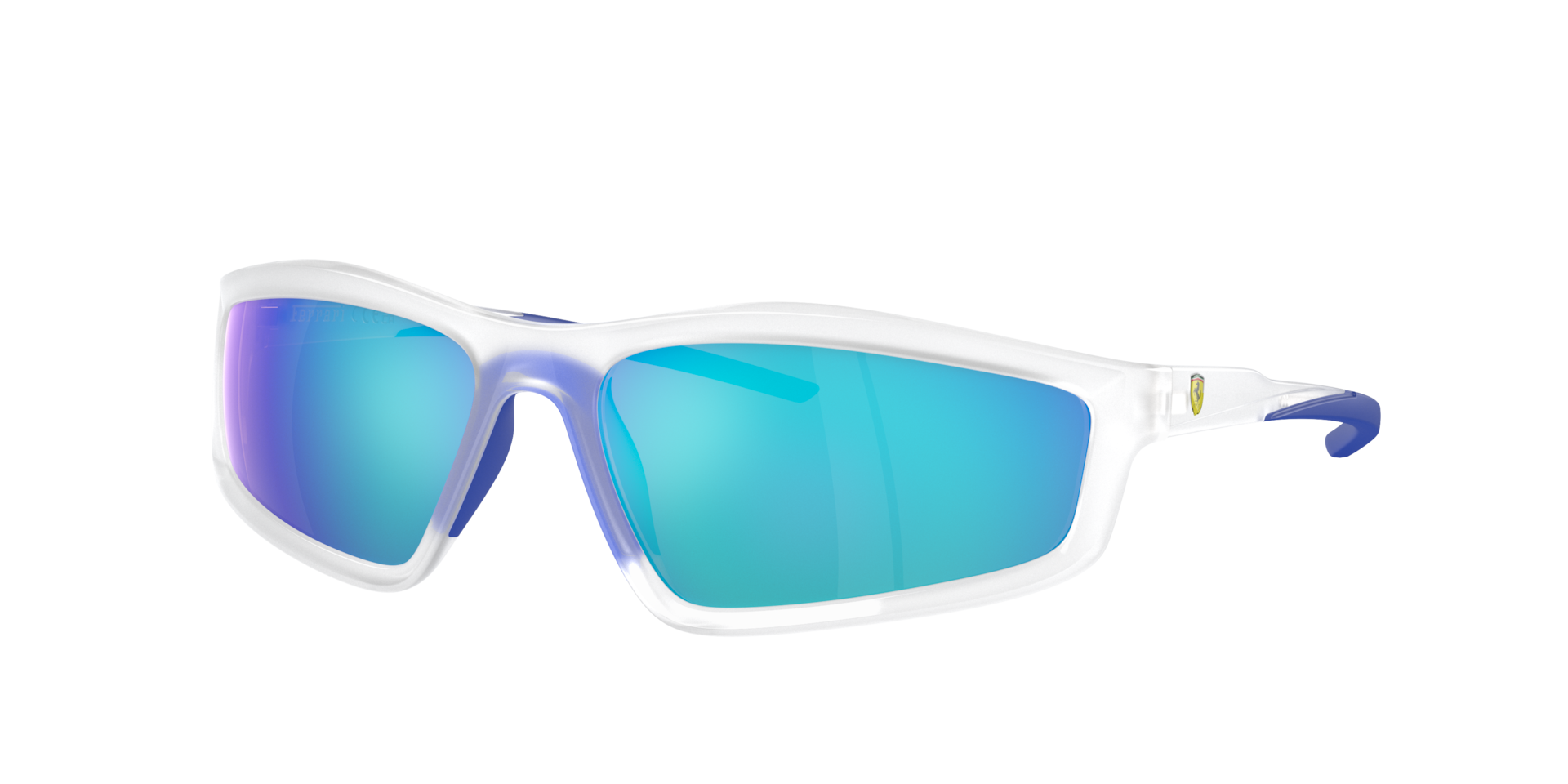 Scuderia Ferrari Homme Sunglass FZ6007U - Couleur du Monture Transparent Gris Couleur de Lentille Effet miroir bleu 63 €