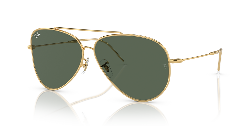 Ray-Ban Aviator Reverse L (59 - 11) with Green lenses and Gold