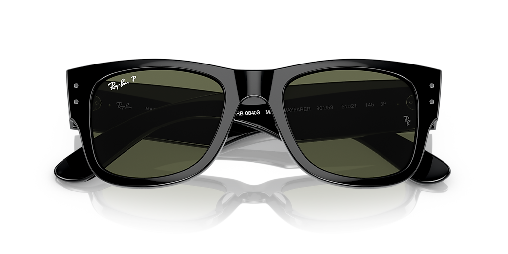 Ray-Ban Mega Wayfarer M (51 - 21) with Green lenses and Black