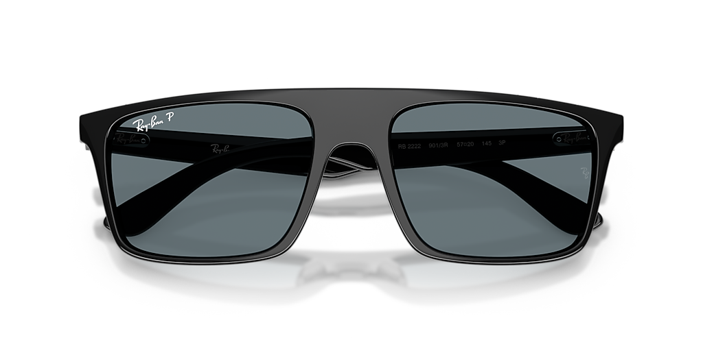 Ray-Ban RB2222 L (55 - 20) with Blue lenses and Black frame