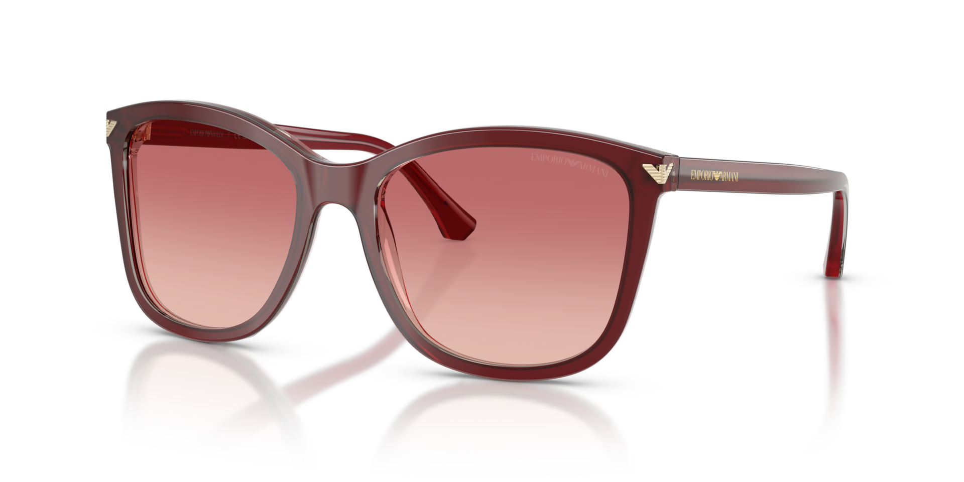 Emporio Armani EA4060 M (56 - 18) with Pink lenses and Red frame