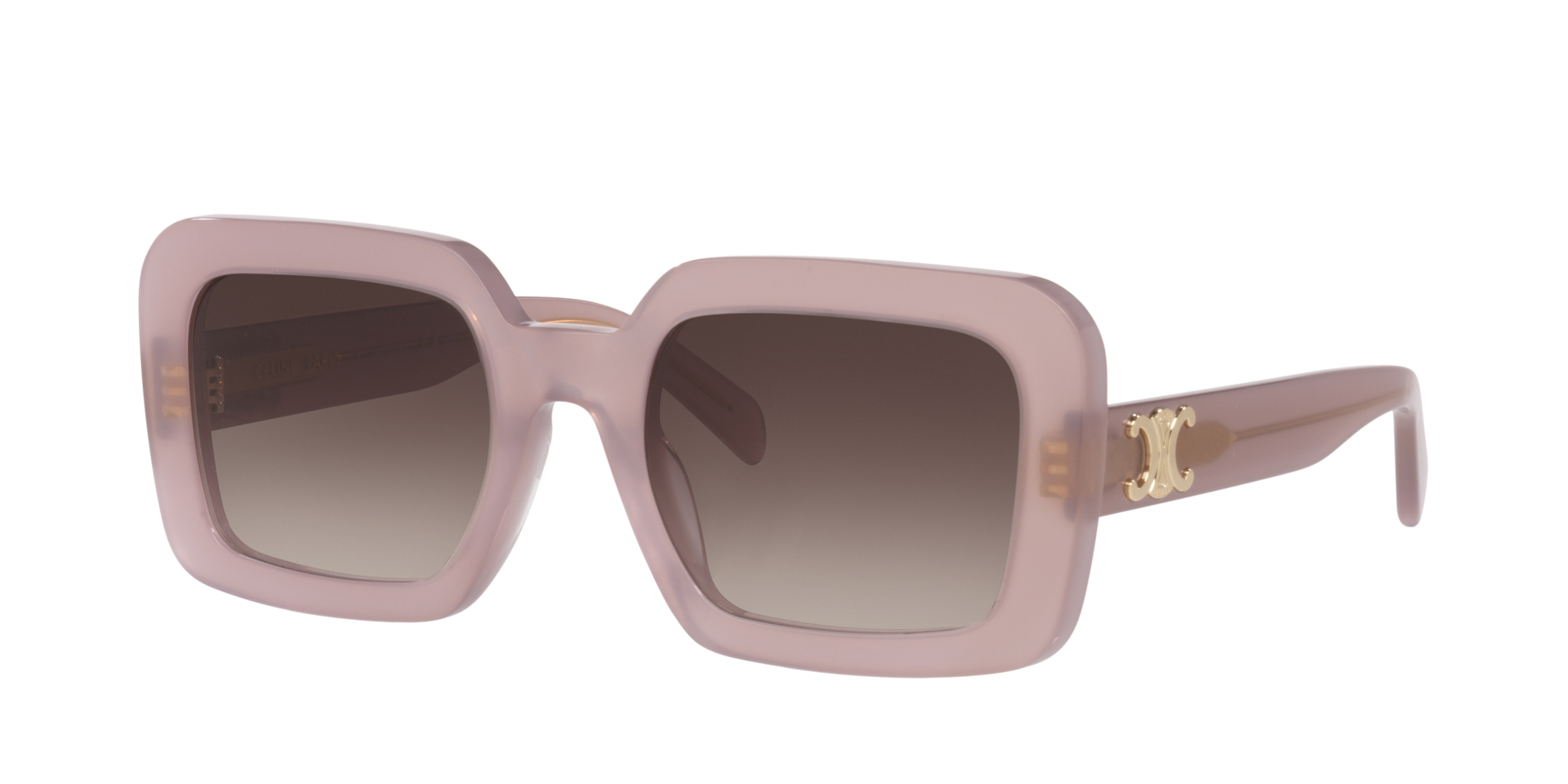 Celine Femme Sunglass Triomphe CL40304U - Couleur du Monture Marron clair Couleur de Lentille Dgrad marron 210 €