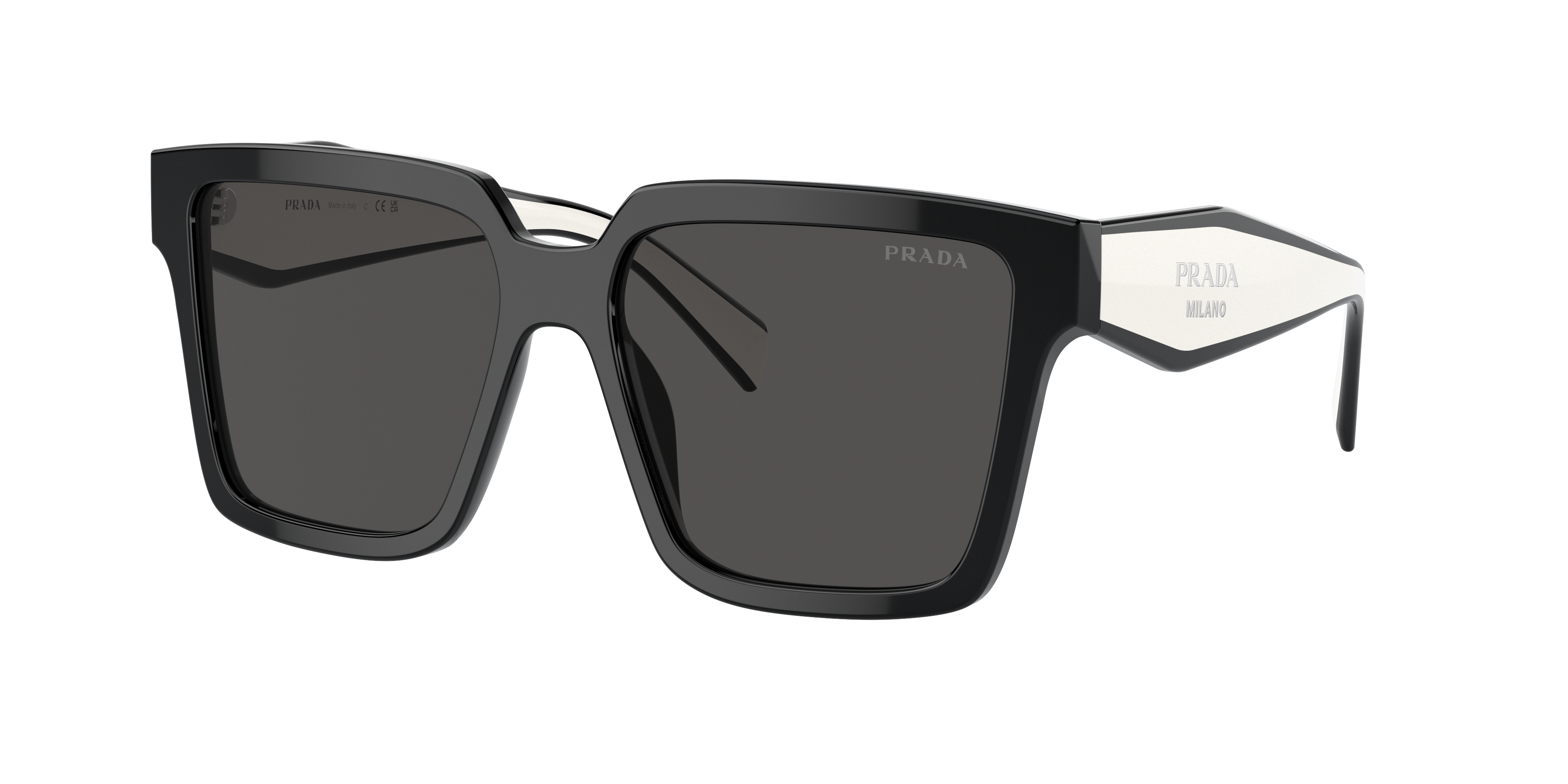 Prada PR 24ZS M (56 - 16) with Grey lenses and Black frame