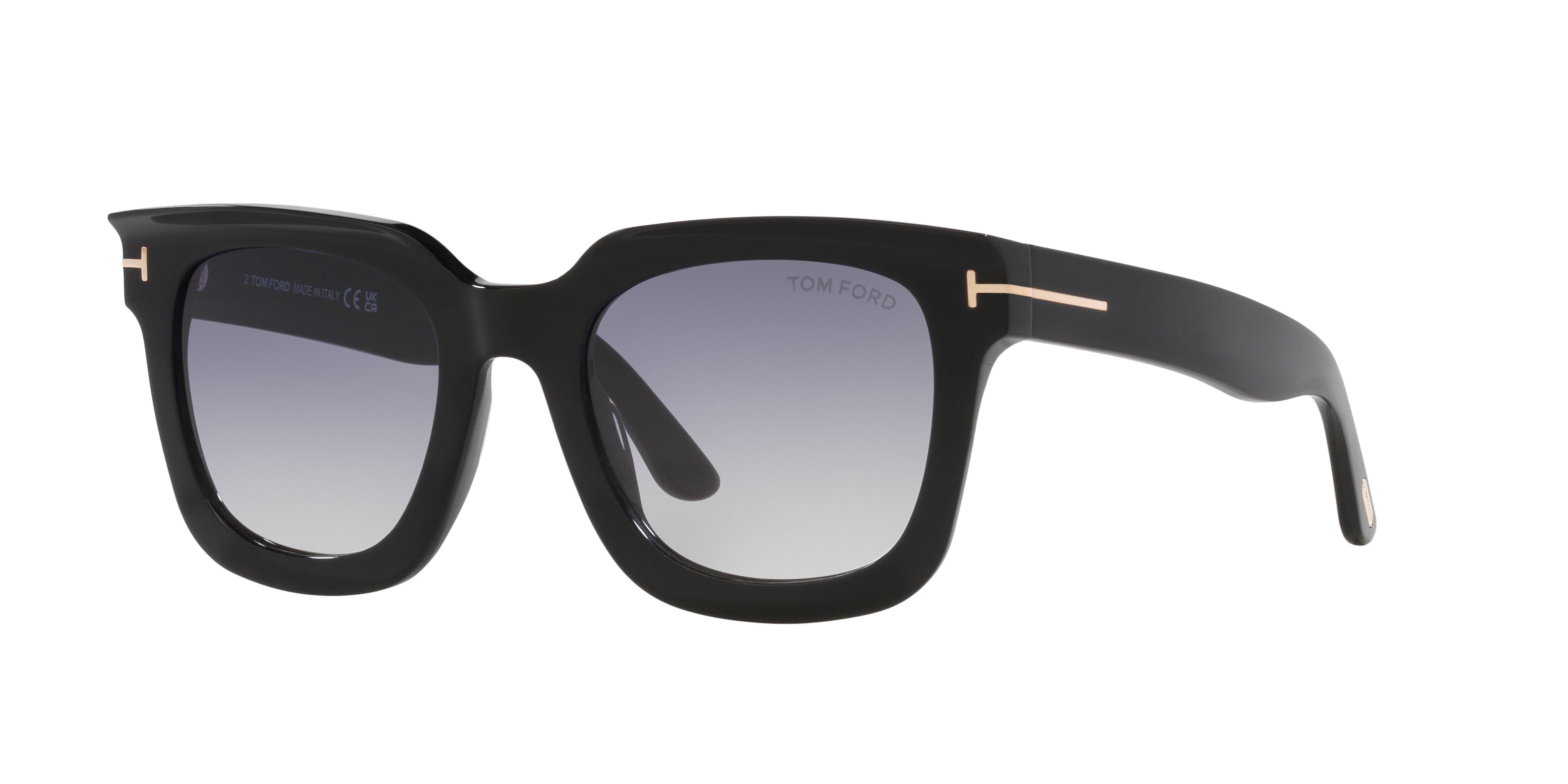 Tom Ford Leigh-02 XXL (52 - 22) with Grey lenses and Black frame
