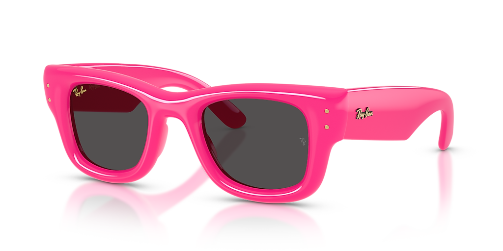 Ray-Ban Wayfarer Puffer M (47 - 23) with Black lenses and Pink