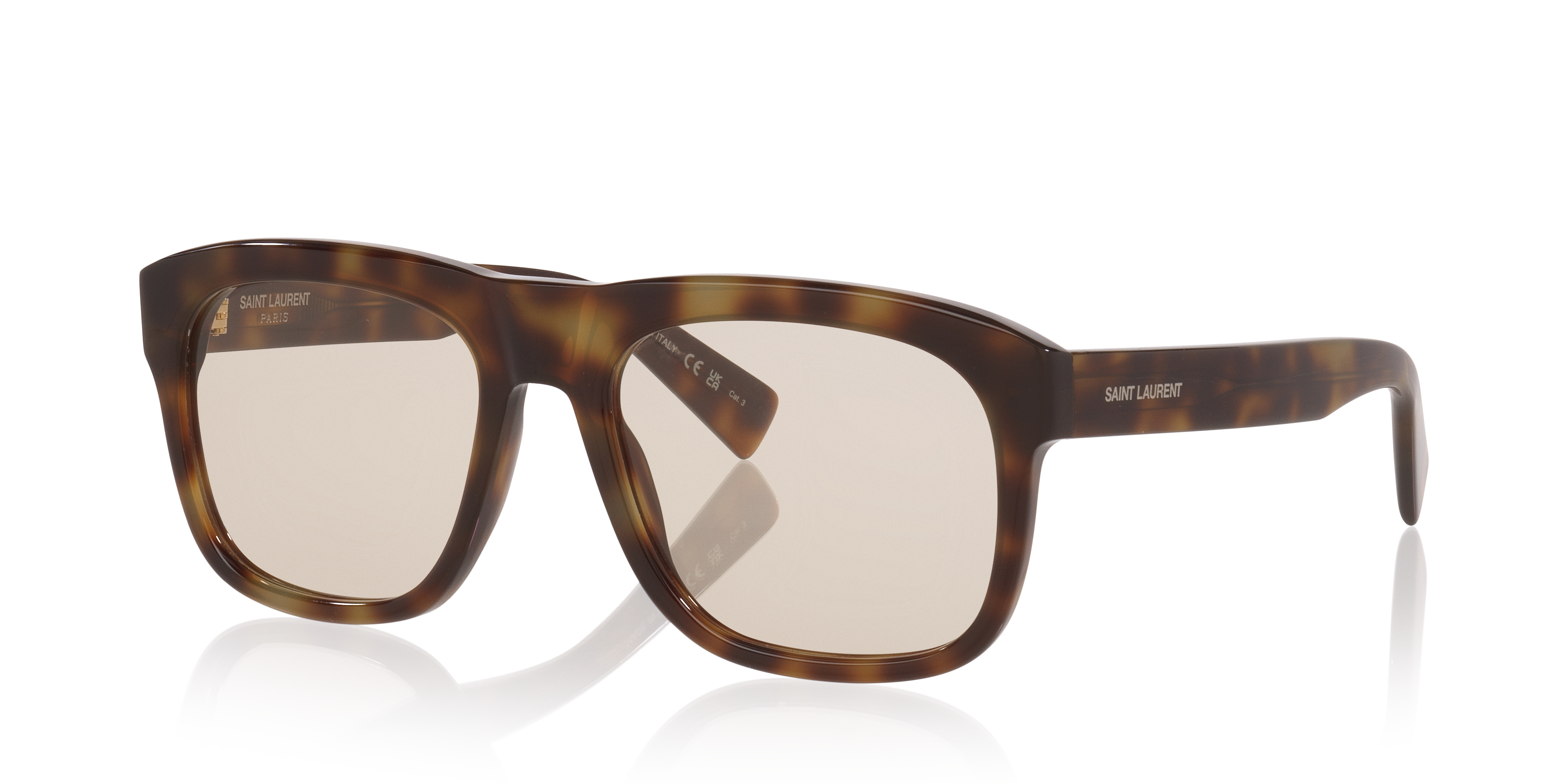 Saint Laurent SL 558 L (57 - 19) with Brown lenses and Tortoise