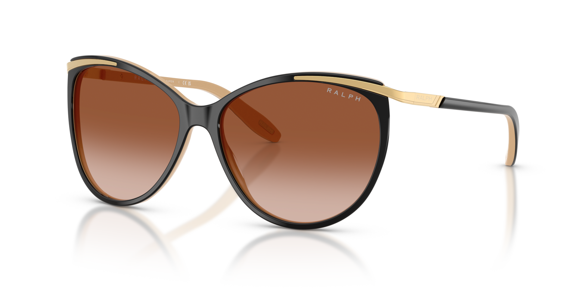 Ralph Lauren サングラス ビンテージ ハーフリム クラシック 希少 Ralph RA5150 L (59 - 15) with Brown lenses and Black frame
