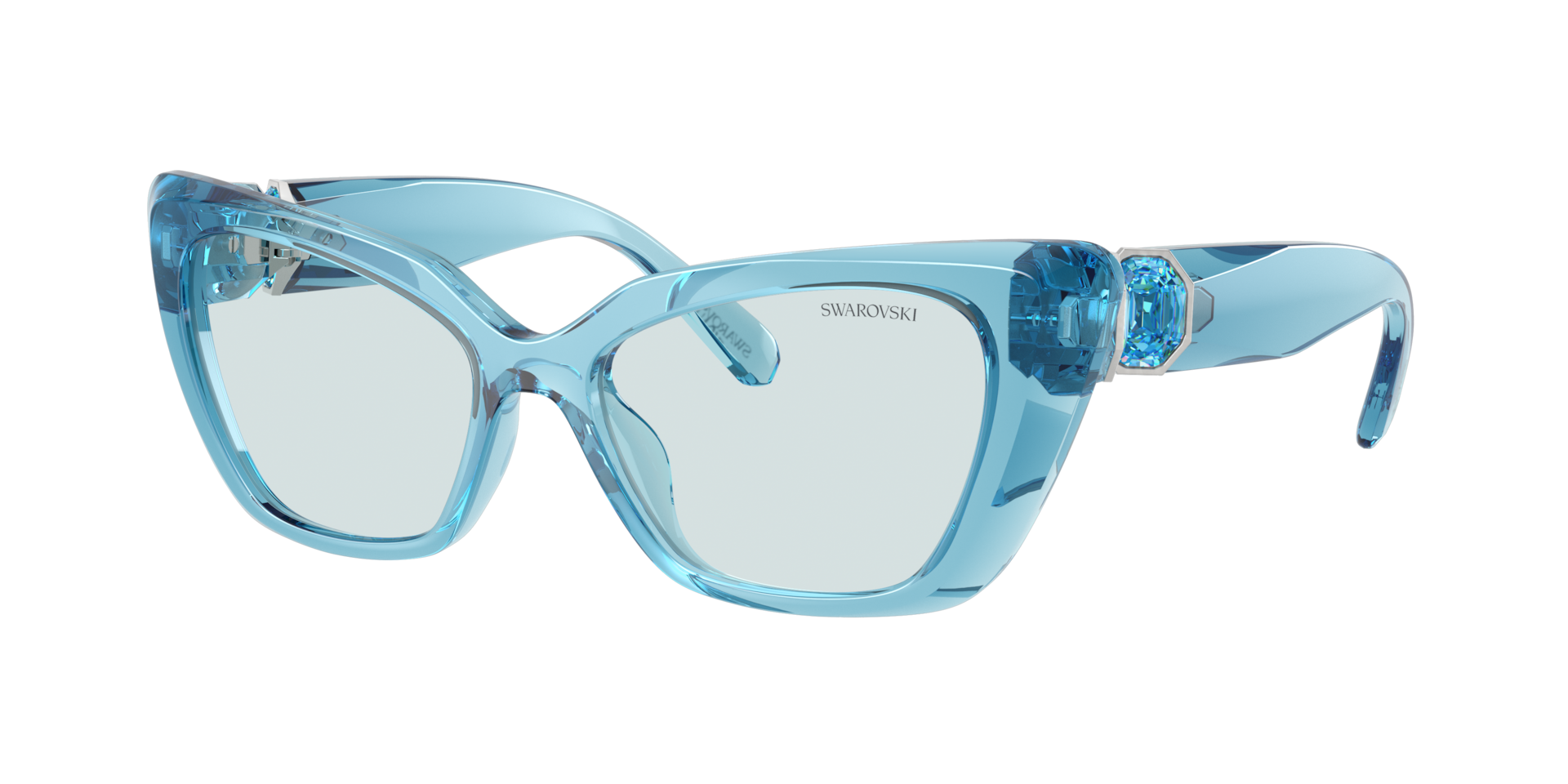 Swarovski Woman Sunglass SK6047 -  Frame color: Transparent Light Blue, Lens color: Photo Azure