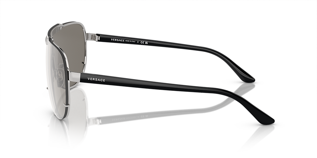 Versace VE2140 XL (0 - 140) with Silver lenses and Silver frame