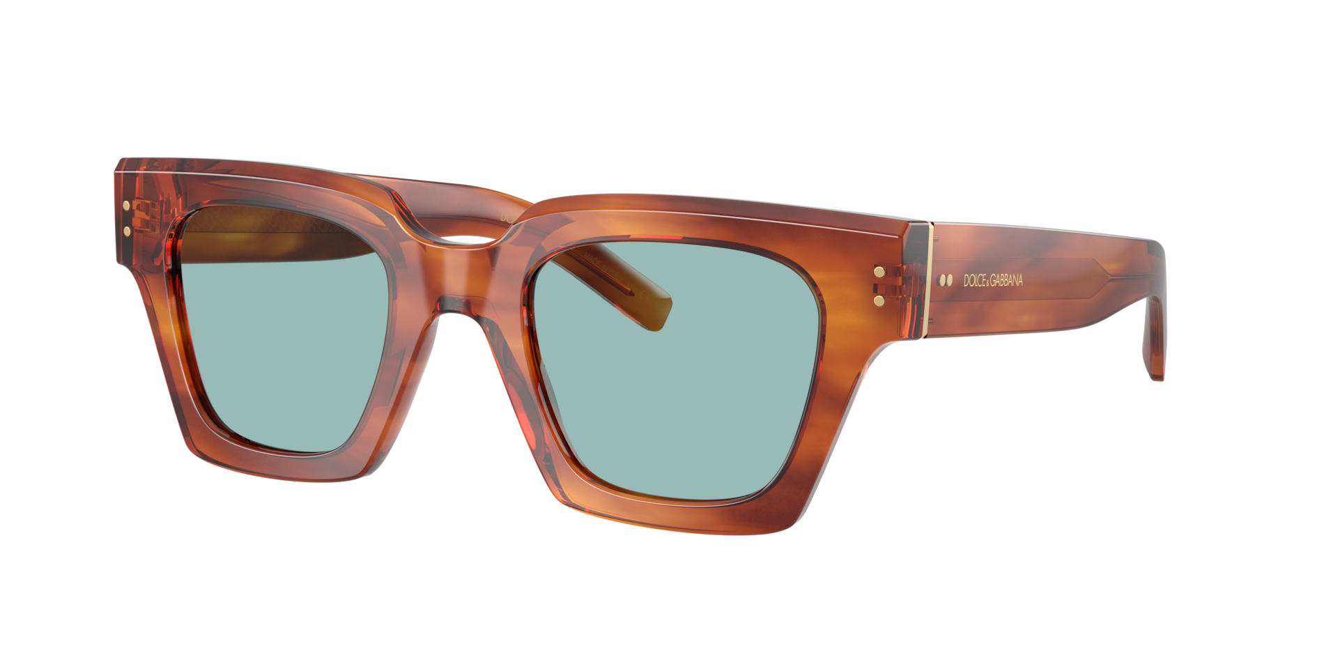Dolce&Gabbana Man Sunglass DG4413 -  Frame color: Havana Ginger, Lens color: Blue