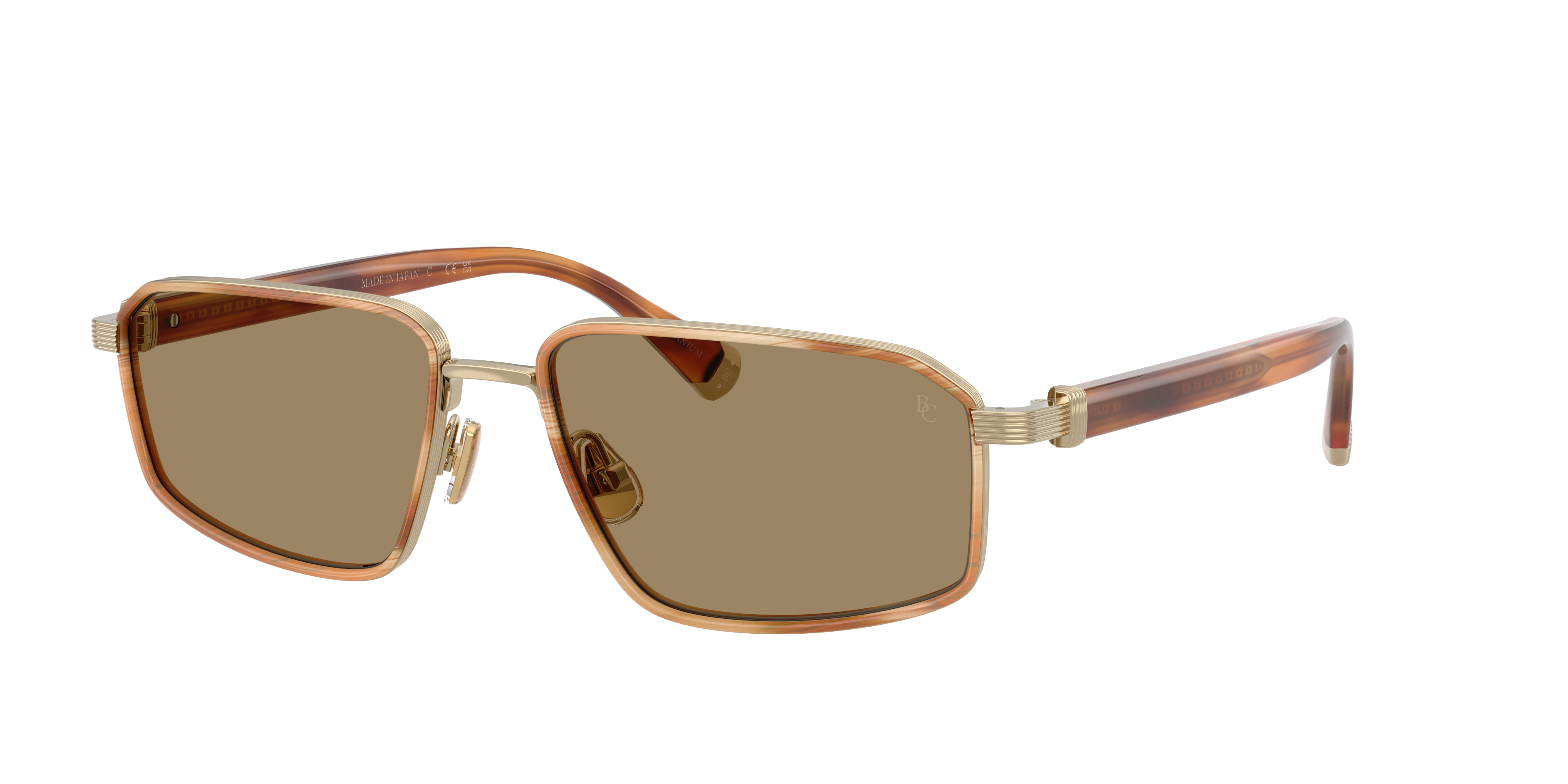 Brunello Cucinelli Man Sunglass BC2009ST JARAMA -  Frame color: Oro Lucido, Lens color: Nocciola