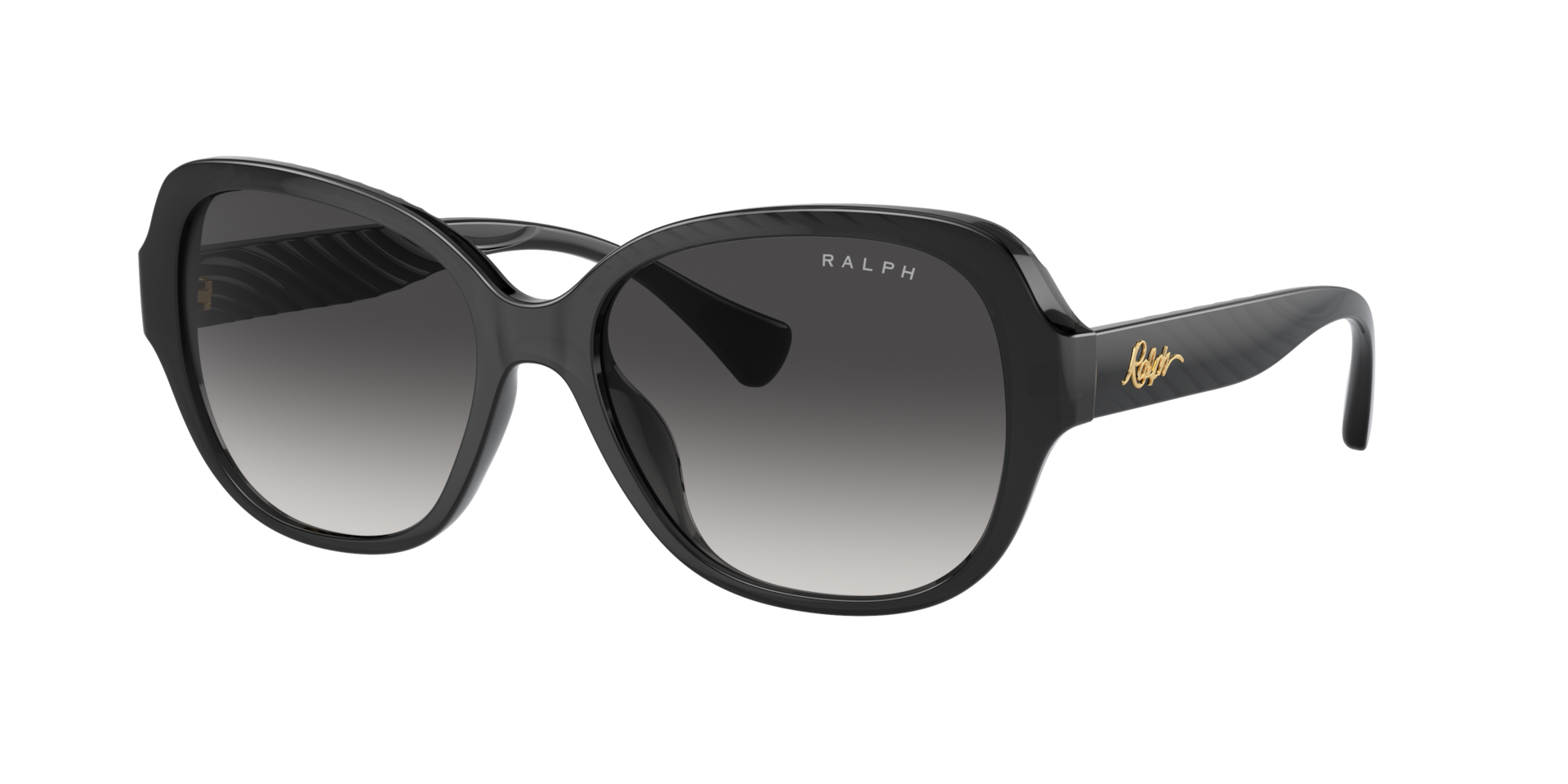 Ralph Femme Sunglass RA5316U - Couleur du Monture Noir transparent brillant Couleur de Lentille Dgrad Gris 44 €