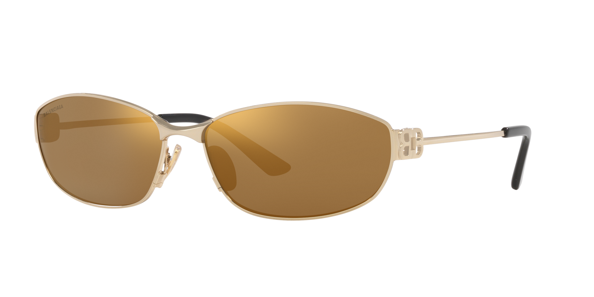 Balenciaga BB0336S XXL (65 - 16) with Brown lenses and Gold frame 