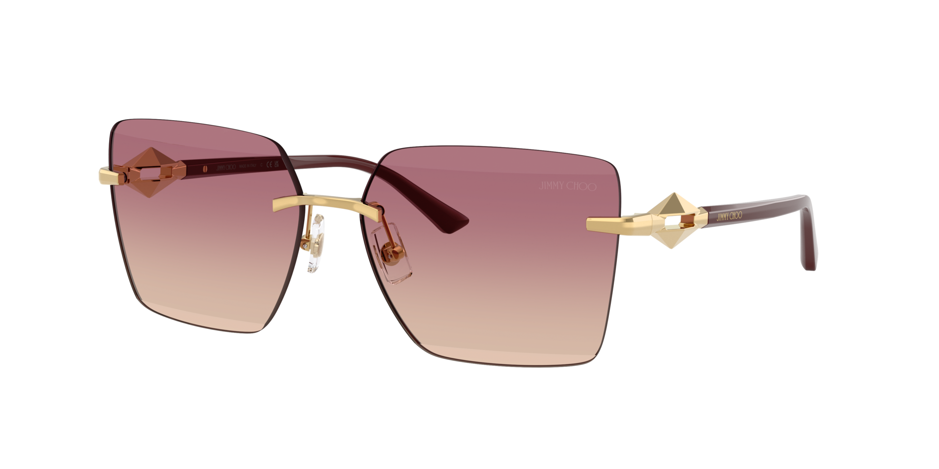 Jimmy Choo Woman Sunglass JC4018 -  Frame color: Gold, Lens color: Brown Gradient Pink